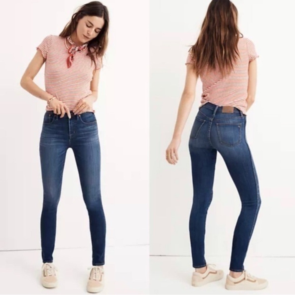 Madewell 10" High-Rise Skinny Jeans in Danny Wash: TENCEL Denim Edition